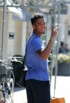 Amsterdam 2 juli 2018
Justin Kluivert met een vriend op de pc hooftstraat.