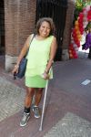 Amsterdam 15 juli 2018
Frits Huffnagel feestje voor zijn 50e verjaardag bij hotel the Grand. Justine Pelmelay op krukken