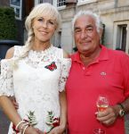 Amsterdam 15 juli 2018
Frits Huffnagel feestje voor zijn 50e verjaardag bij hotel the Grand. Marga Bult met partner Ludo Voeten