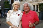 Amsterdam 15 juli 2018
Frits Huffnagel feestje voor zijn 50e verjaardag bij hotel the Grand. Marga Bult met partner Ludo Voeten
