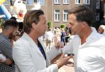 Amsterdam 15 juli 2018
Frits Huffnagel feestje voor zijn 50e verjaardag bij hotel the Grand. Matthijs Albers en Mark Rutte