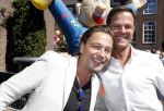 Amsterdam 15 juli 2018
Frits Huffnagel feestje voor zijn 50e verjaardag bij hotel the Grand. Matthijs Albers en Mark Rutte