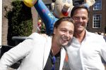 Amsterdam 15 juli 2018
Frits Huffnagel feestje voor zijn 50e verjaardag bij hotel the Grand. Matthijs Albers en Mark Rutte