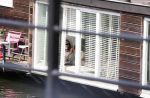 Amsterdam 12 juli 2018
Noortje Herlaar zwanger bij haar woonboot/woonark.