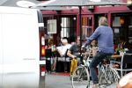 Amsterdam 18 juli 2018
Robert ten Brink op de fiets in Amsterdam