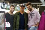 Amsterdam 9 juli 2018
Cris de Ravallet met Ruud Gullit en â€¦ in Pirex stand op de modefabriek.
