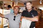Amsterdam 7 juli 2018
Boekpresentatie Sjaak Swart bij Scheltema. Simon Tahamata en Theo v Duivenbode