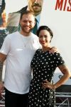 Amsterdam 30 juli 2018
Premiere Mission Impossible in Pathe Arena. Sonja Silva met man Pyke Pos