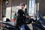 Vinkeveen 29 juni 2018
Thomas Berge op zijn nieuwe MP3 piaggio motor.