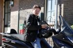 Vinkeveen 29 juni 2018
Thomas Berge op zijn nieuwe MP3 piaggio motor.