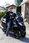 Vinkeveen 29 juni 2018
Thomas Berge op zijn nieuwe MP3 piaggio motor.