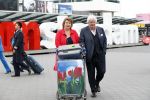 Amsterdam, 25 Juni 2018 
Schiphol.
Willirord Frequin met zijn vriendin Gesina Lodewijkxs
 voor vertrek voor een nieuw TV programma voor 4 weken.