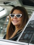Amsterdam 3 juli 2019
Olcay Gulsen met aparte zonnebril in haar auto in Amsterdam