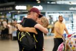 Schiphol 22 juli 2019
Wielrenners voor nierstichting arriveren op schiphol.
Oa Leontien v Moorsel Nicole Buch Remco Veldhuis en Erik Dijkstra. Remco met zijn vrouw