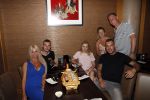Amsterdam 27 juli 2019
Maron Hill heeft surprise etentje met vrienden georganiseers bij restaurant Genroku voor zijn zwangere vriendin Samantha de Jong ( Barbie)