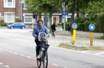 Amsterdam 27 juli 2022
Sascha Visser op de fiets in Amsterdam zuid