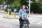 Amsterdam 27 juli 2022
Sascha Visser op de fiets in Amsterdam zuid