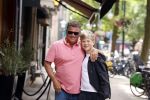 Amsterdam 28 juli 2022
Wolter Kroes met zijn zoon Tom in Amsterdam zuid. Ze hadden samen lekker geluncht bij brasserie v Dam