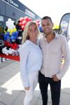 Zandvoort 6 juli 2023
Presentatie Formule 1 F1 spel van Robert Doornbos en Chantal Bles in de box van Redbull op circuitpark Zandvoort. Chahid Charrak en zijn vrouw ( Dutch Perfomante)