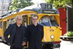 Den Haag 2 juli 2023
Erik de Zwart en vriiend/collega Paul v d Lugt rijden op een tram in Den haag