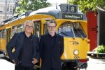 Den Haag 2 juli 2023
Erik de Zwart en vriiend/collega Paul v d Lugt rijden op een tram in Den haag