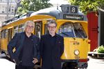Den Haag 2 juli 2023
Erik de Zwart en vriiend/collega Paul v d Lugt rijden op een tram in Den haag
