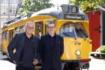 Den Haag 2 juli 2023
Erik de Zwart en vriiend/collega Paul v d Lugt rijden op een tram in Den haag