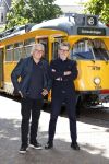 Den Haag 2 juli 2023
Erik de Zwart en vriiend/collega Paul v d Lugt rijden op een tram in Den haag