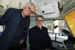 Den Haag 2 juli 2023
Erik de Zwart en vriiend/collega Paul v d Lugt rijden op een tram in Den haag