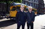 Den Haag 2 juli 2023
Erik de Zwart en vriiend/collega Paul v d Lugt rijden op een tram in Den haag