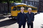 Den Haag 2 juli 2023
Erik de Zwart en vriiend/collega Paul v d Lugt rijden op een tram in Den haag