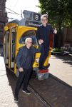 Den Haag 2 juli 2023
Erik de Zwart en vriiend/collega Paul v d Lugt rijden op een tram in Den haag