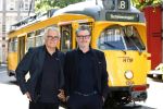 Den Haag 2 juli 2023
Erik de Zwart en vriiend/collega Paul v d Lugt rijden op een tram in Den haag