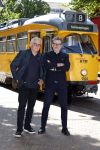 Den Haag 2 juli 2023
Erik de Zwart en vriiend/collega Paul v d Lugt rijden op een tram in Den haag