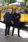 Den Haag 2 juli 2023
Erik de Zwart en vriiend/collega Paul v d Lugt rijden op een tram in Den haag