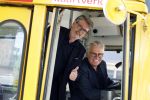Den Haag 2 juli 2023
Erik de Zwart en vriiend/collega Paul v d Lugt rijden op een tram in Den haag