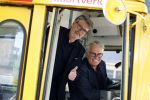 Den Haag 2 juli 2023
Erik de Zwart en vriiend/collega Paul v d Lugt rijden op een tram in Den haag