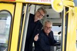 Den Haag 2 juli 2023
Erik de Zwart en vriiend/collega Paul v d Lugt rijden op een tram in Den haag