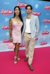 Amsterdam 18 juli 2023
Premiere Barbie in Tuschinski.
Youtuber Jessie Maya (L, Jessie DÃ©sirÃ©e Bosch) en Koen Schetters