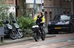 Amsterdam 24 juli 2023
Jordy Huisman van Kris Kroos Amsterdam op zijn electrische fiets