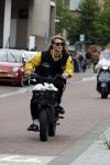 Amsterdam 24 juli 2023
Jordy Huisman van Kris Kroos Amsterdam op zijn electrische fiets