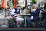 Amsterdam 19 juli 2023
Jort Kelder en Yvo van Regteren Altena  op terras in het centrum van Amsterdam.