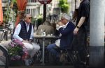 Amsterdam 19 juli 2023
Jort Kelder en Yvo van Regteren Altena  op terras in het centrum van Amsterdam.