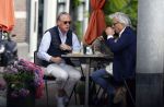 Amsterdam 19 juli 2023
Jort Kelder en Yvo van Regteren Altena  op terras in het centrum van Amsterdam.