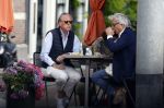 Amsterdam 19 juli 2023
Jort Kelder en Yvo van Regteren Altena  op terras in het centrum van Amsterdam.