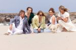 Den haag 30 juni 2023
Fotosessie op het strand Koning Willem Alexander, koningin Maxima en prinses Ariane, Prinses  Amalia en Prinses Alexia poseren tijdens de fotosessie op het strand met hond mambo.