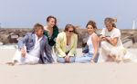Den haag 30 juni 2023
Fotosessie op het strand Koning Willem Alexander, koningin Maxima en prinses Ariane, Prinses  Amalia en Prinses Alexia poseren tijdens de fotosessie op het strand met hond mambo.
