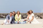 Den haag 30 juni 2023
Fotosessie op het strand Koning Willem Alexander, koningin Maxima en prinses Ariane, Prinses  Amalia en Prinses Alexia poseren tijdens de fotosessie op het strand met hond mambo.