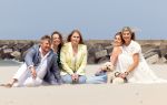 Den haag 30 juni 2023
Fotosessie op het strand Koning Willem Alexander, koningin Maxima en prinses Ariane, Prinses  Amalia en Prinses Alexia poseren tijdens de fotosessie op het strand met hond mambo.