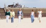 Den haag 30 juni 2023
Fotosessie op het strand Koning Willem Alexander, koningin Maxima en prinses Ariane, Prinses  Amalia en Prinses Alexia poseren tijdens de fotosessie op het strand met hond mambo.